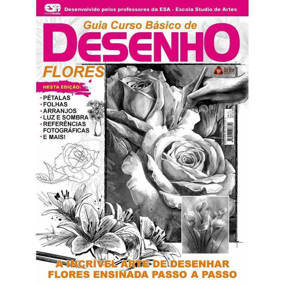 Revista Guia Curso Básico de Desenho Flores
