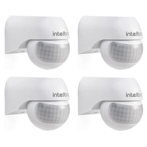 Kit 04 Sensores De Presença De Parede 180° Fotocélula ESP 180 Intelbras