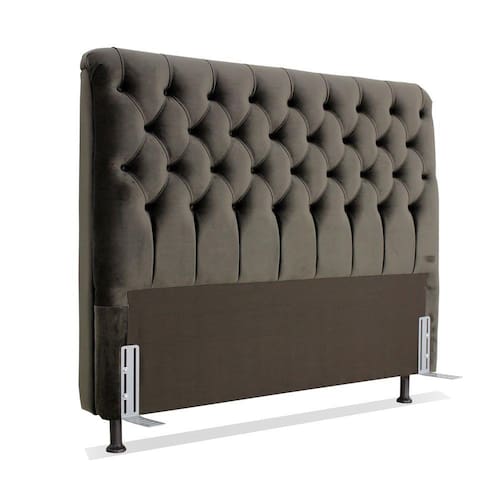 Cabeceira de Cama Box Casal 138cm Larhome Padua Tecido Suede Veludo Marrom escuro brida 209 Menor preço em Cabeceira de Cama Box Casal 138cm Larhome Padua Tecido Suede Veludo Marrom escuro brida 209