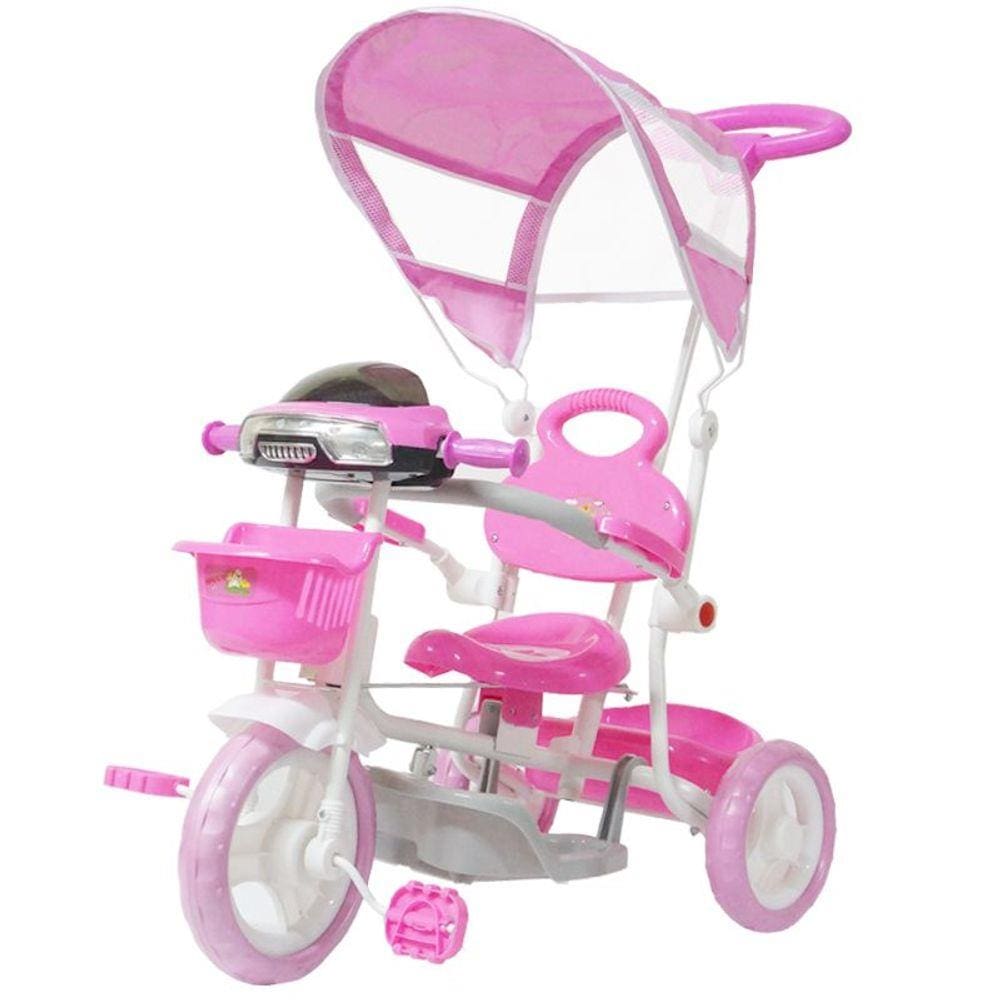 Triciclo Motoca Infantil Passeio Azul com Empurrador e Cobertura BW003-A  IMPORTWAY - AliExpress