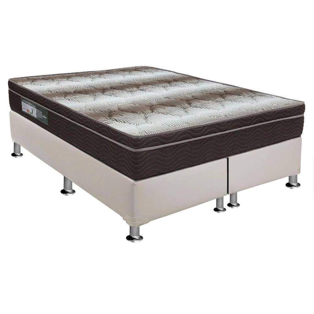 Cama box queen box colchao semi ortopedico | Casas Bahia