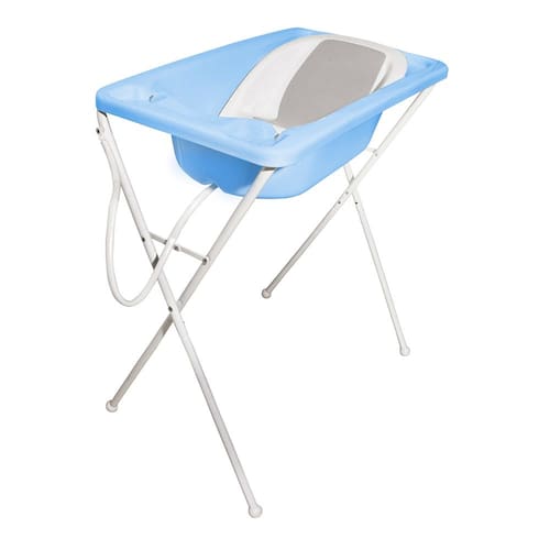 imagem-Banheira Para Bebê Galzerano 7065AZP Acqua C/ Suporte E Redutor Azul