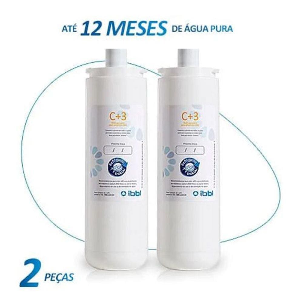 Kit com 2 Refil Filtro IBBL C+3 Girou Trocou 10610080