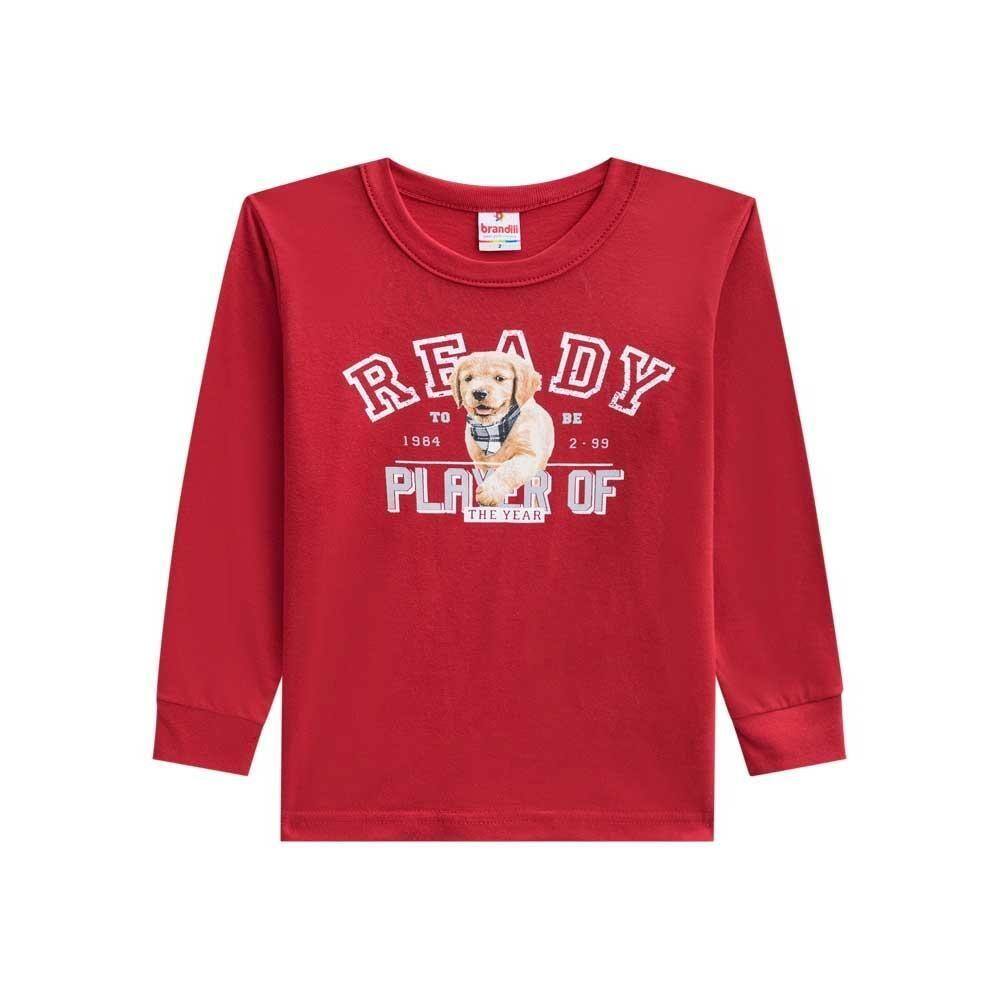 camiseta manga longa infantil brandili