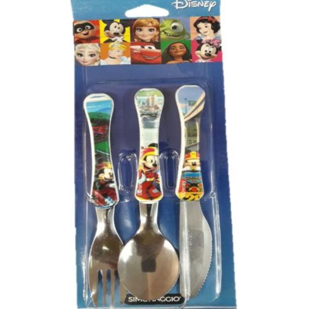 Jogo Talher Infantil Personagem Disney Mickey 3 Peças