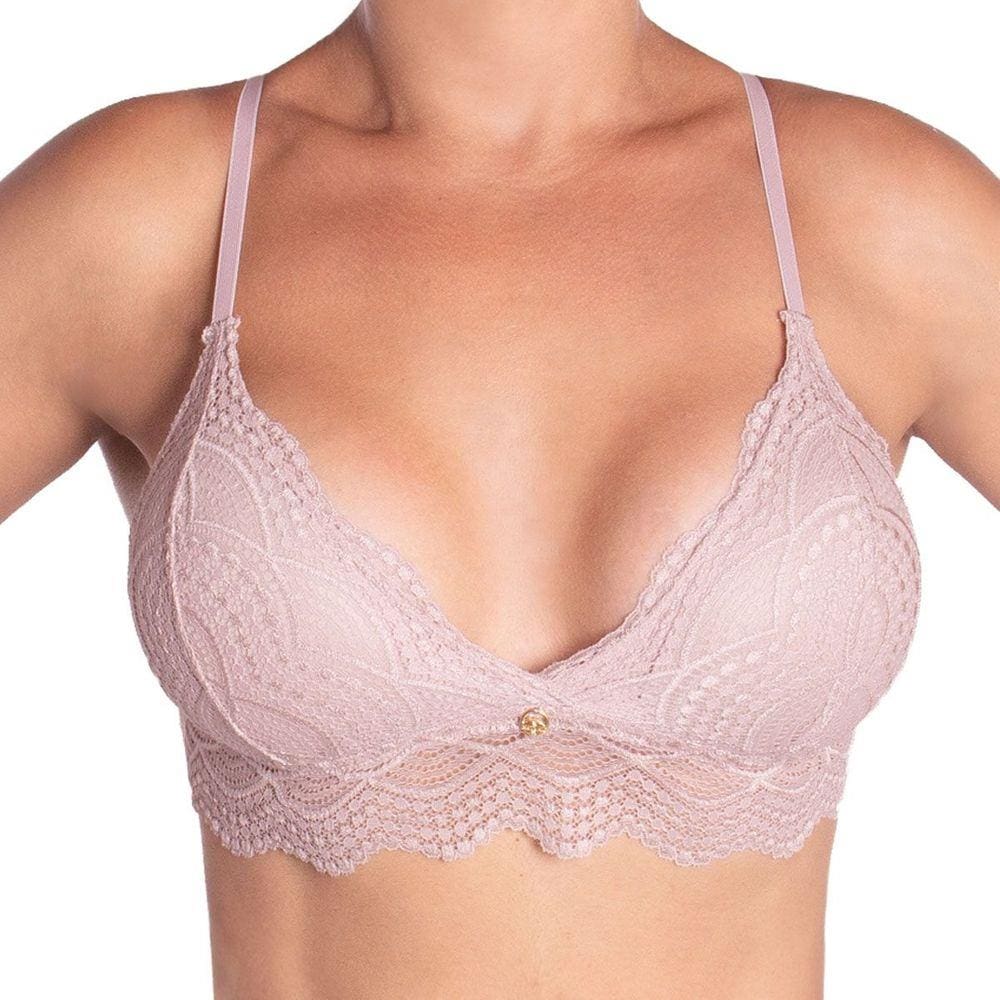 Sutiã cropped bojo removível com renda Nayane Rodrigues