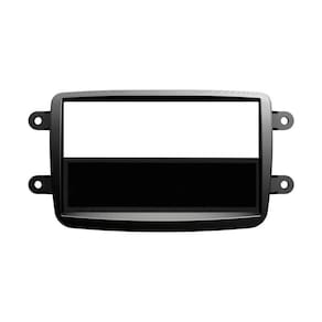 Moldura 1 Din Renault Kwid Oroch Duster Sandero Logan Preto