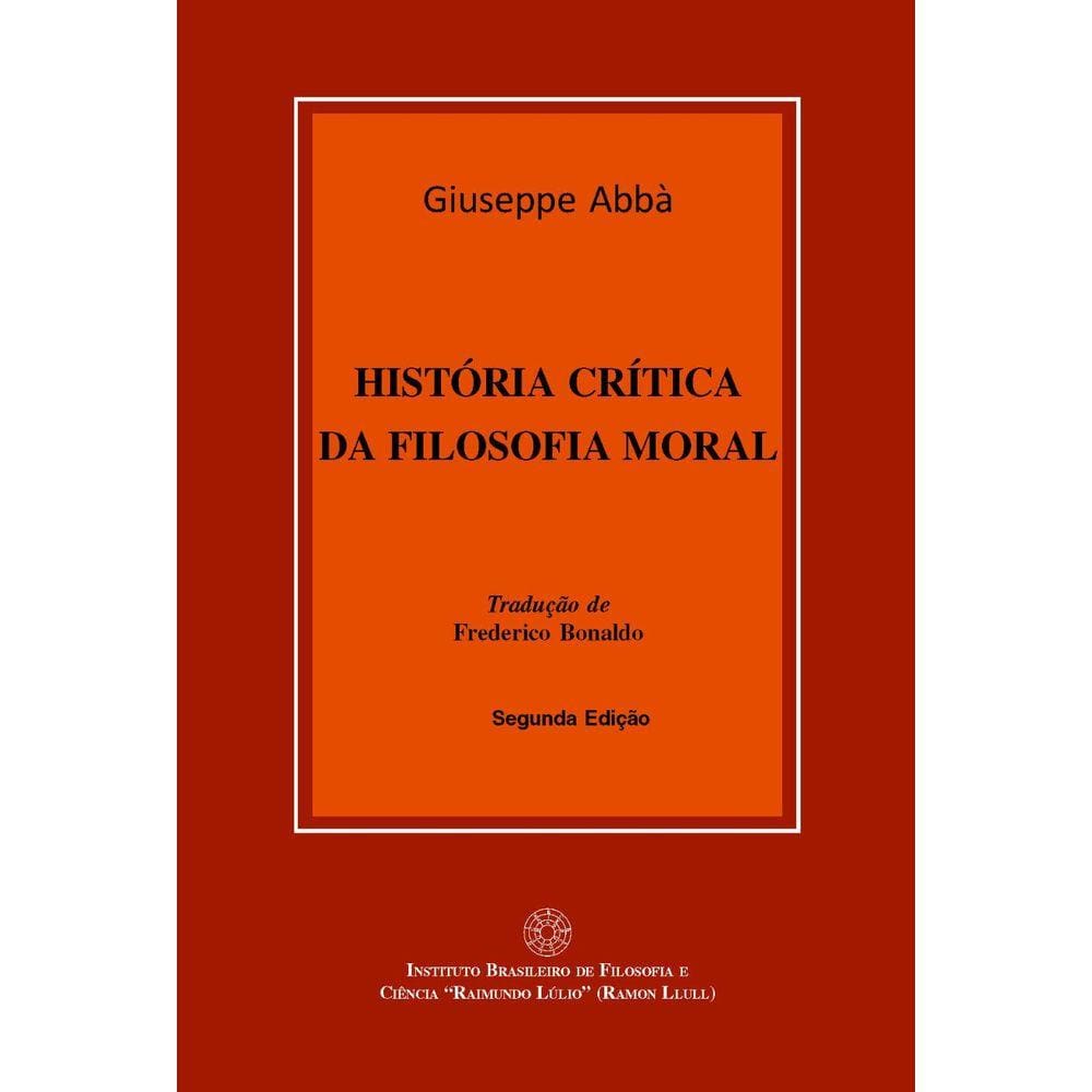 História Crítica Da Filosofia Moral