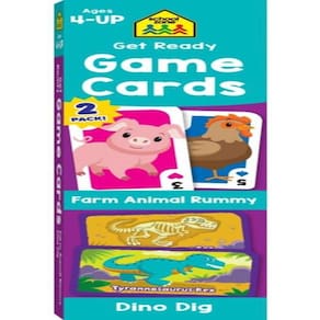 Get Ready Game Cards Farm Animal Rummy & Dino Dig 2-Pack