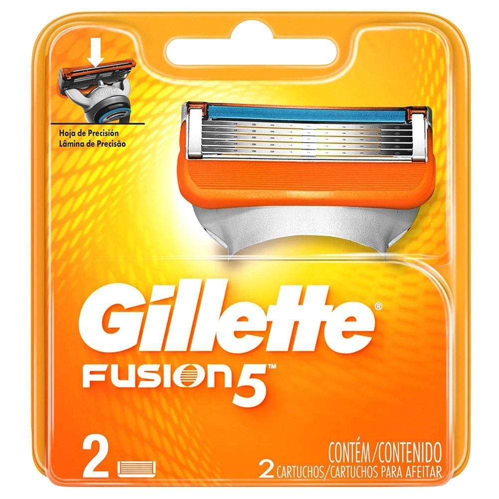 Carga Gillette Fusion 5 com 2 unidades