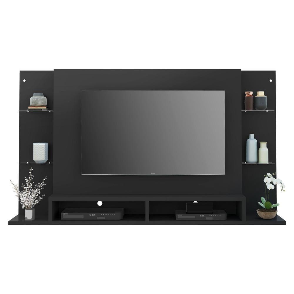 Painel TV até 60 com Suporte e Prateleiras de Vidro Nairóbi - Multimóveis