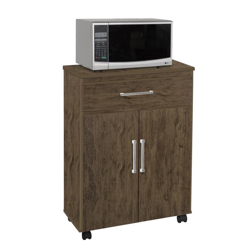 Balcão Multiuso Liz Cozinha 1 Gaveta 2 Portas Amêndoa Wood