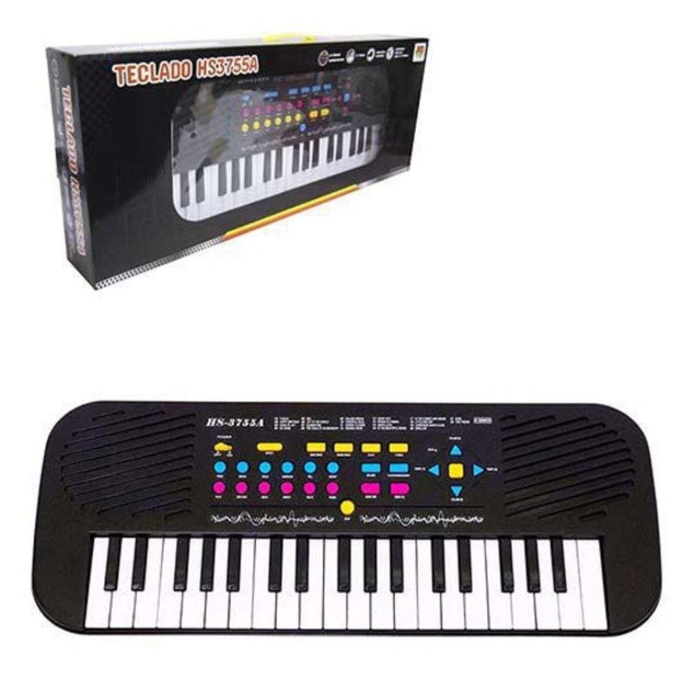 Brinquedo Piano Eletrônico Rosa Teclado Infantil Menina Azul