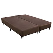 Base Sommier Linho Marrom Queen (158x198x30) - Ortobom