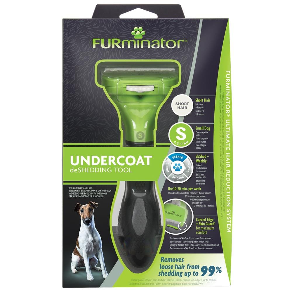 Escova Tira Pelo Furminator Para Cães Com Pelo Curto - Pequeno