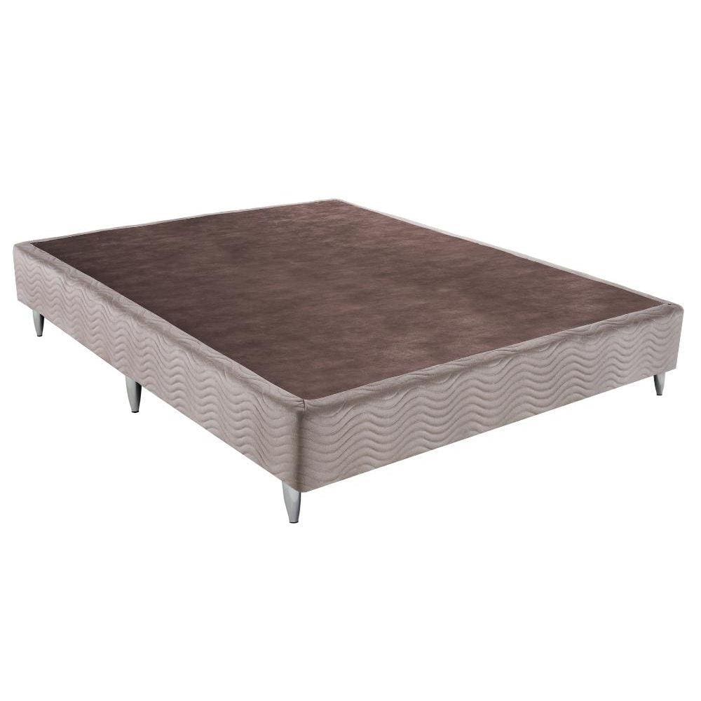 Base Sommier Camurça Bege Casal (138x188x23) - Ortobom