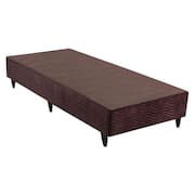 Base Sommier Camurça Marrom Solteiro (88x188x30) - Ortobom