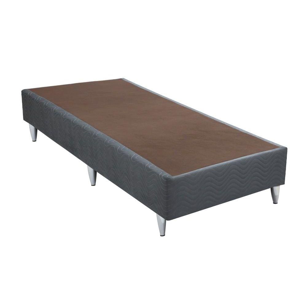 Base Sommier Camurça Cinza Solteiro (78x188x23) - Ortobom
