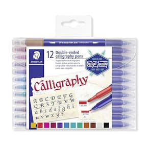 Caneta Hidrocor Staedtler Calligraphy 12 Cores Duo 3005 Tb12