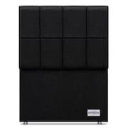 Cabeceira Piave Linho Preto Solteiro (12x90x125) - Ortobom
