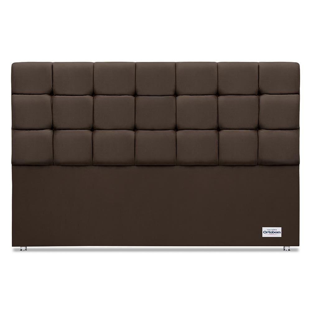Cabeceira Amur Veluto Marrom King (12x188x125) - Ortobom