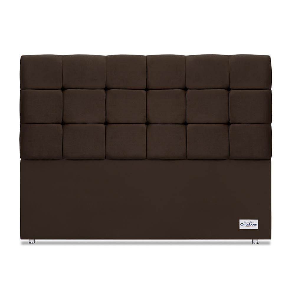 Cabeceira Amur Veluto Marrom Queen (12x160x125) - Ortobom