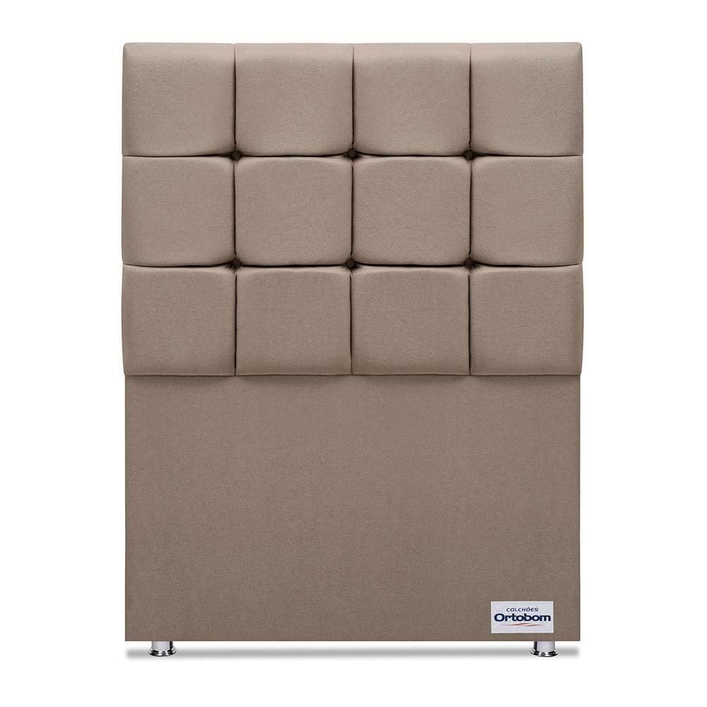 Cabeceira Amur Linho Bege Solteiro (12x90x125) - Ortobom
