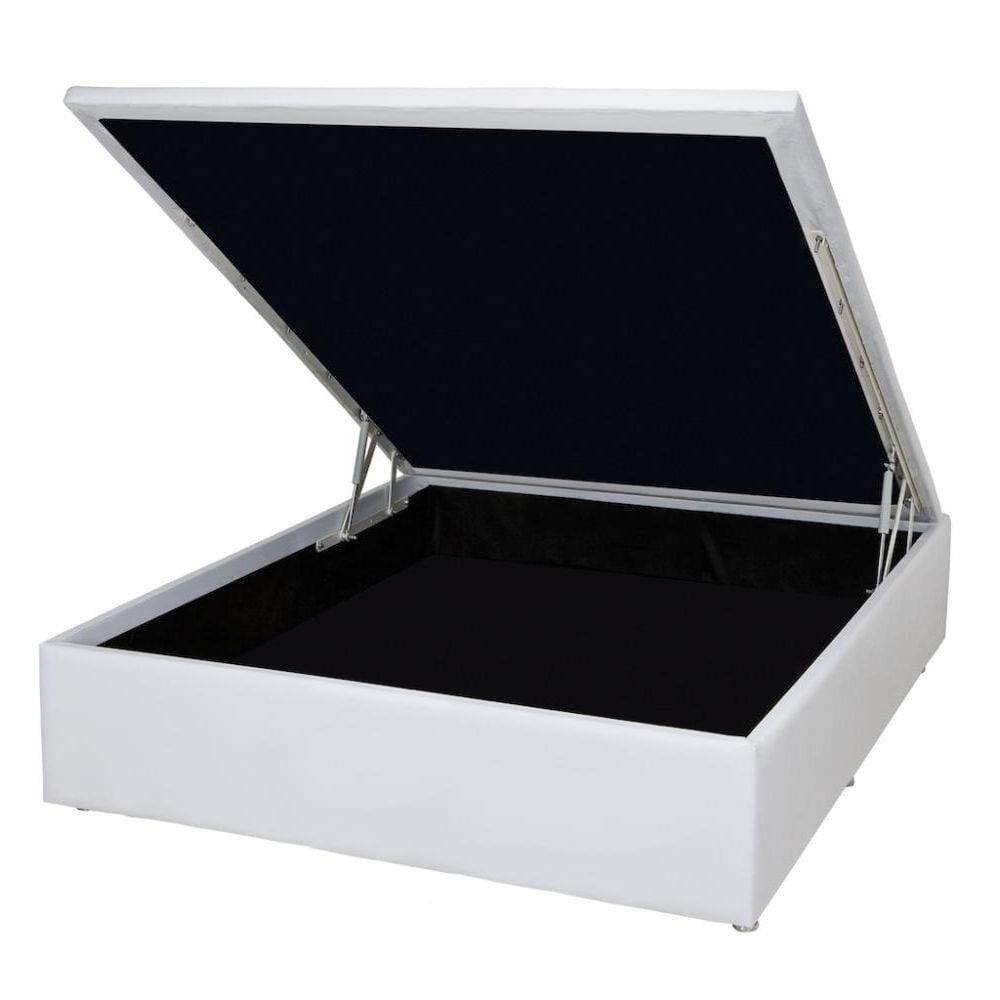 Base Baú Physical Corino Branco Casal (138x188x39) - Ortobom