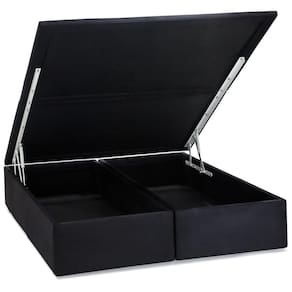 Base Baú Corino Preto Queen (158x198x39) - Ortobom