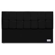 Cabeceira Piave Veluto Preto Sup King (12x195x125) - Ortobom