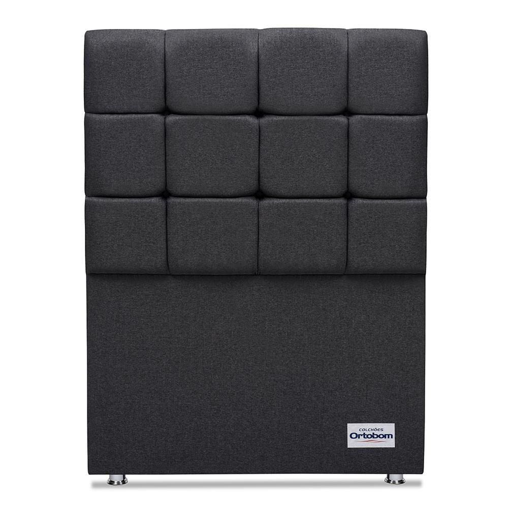 Cabeceira Amur Linho Cinza Solteiro (12x90x125) - Ortobom