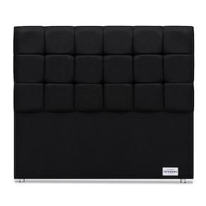 Cabeceira Amur Linho Preto Casal (12x140x125) - Ortobom