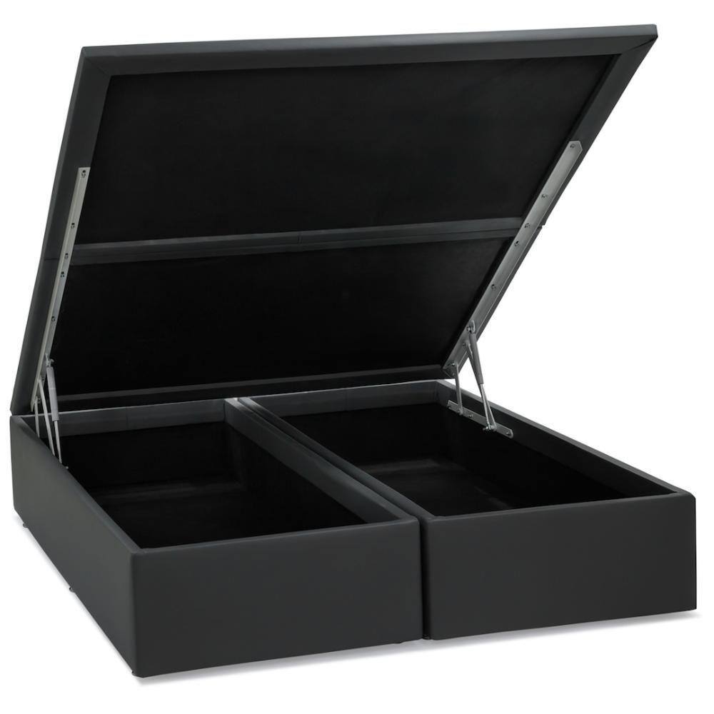 Base Baú Corino Cinza Super King (193x203x39) - Ortobom