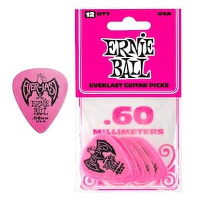 Palheta Ernie Ball Everlast 0.60mm Pink PCT C/12 P09179