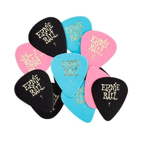 Palheta Ernie Ball Celulose Fina Cores Sortidas 12 UN P09176