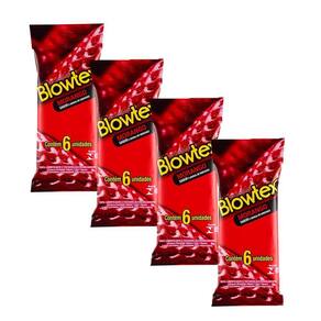 Kit com 24 Preservativo Blowtex Morango c/ 6 Un Cada