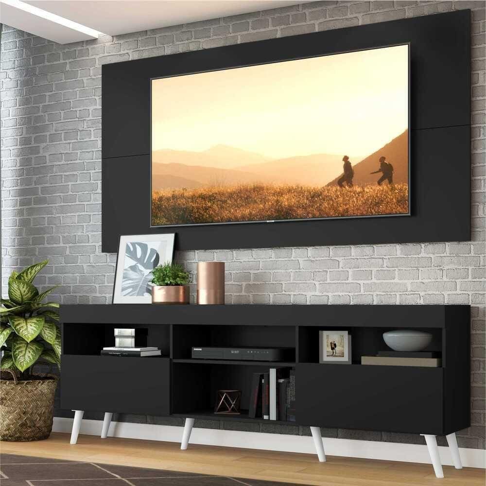 Rack c/ Painel TV 65" e Pés Retrô Flórida Multimóveis