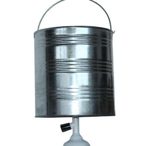 Chuveiro Balde Galvanizado Portatil 16Lt Pesca Camping Obras