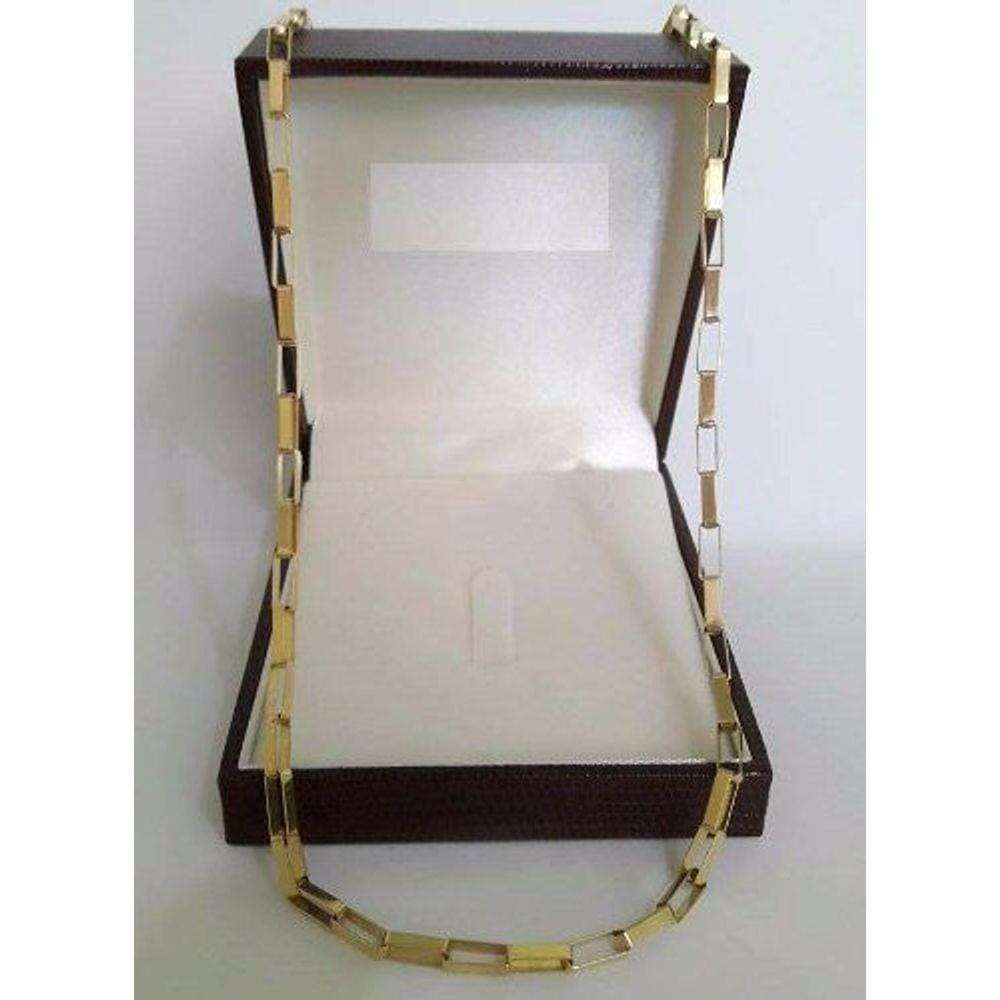 Cordão Corrente Masculina Ouro 18k 750 Grossa 60cm Cadeado