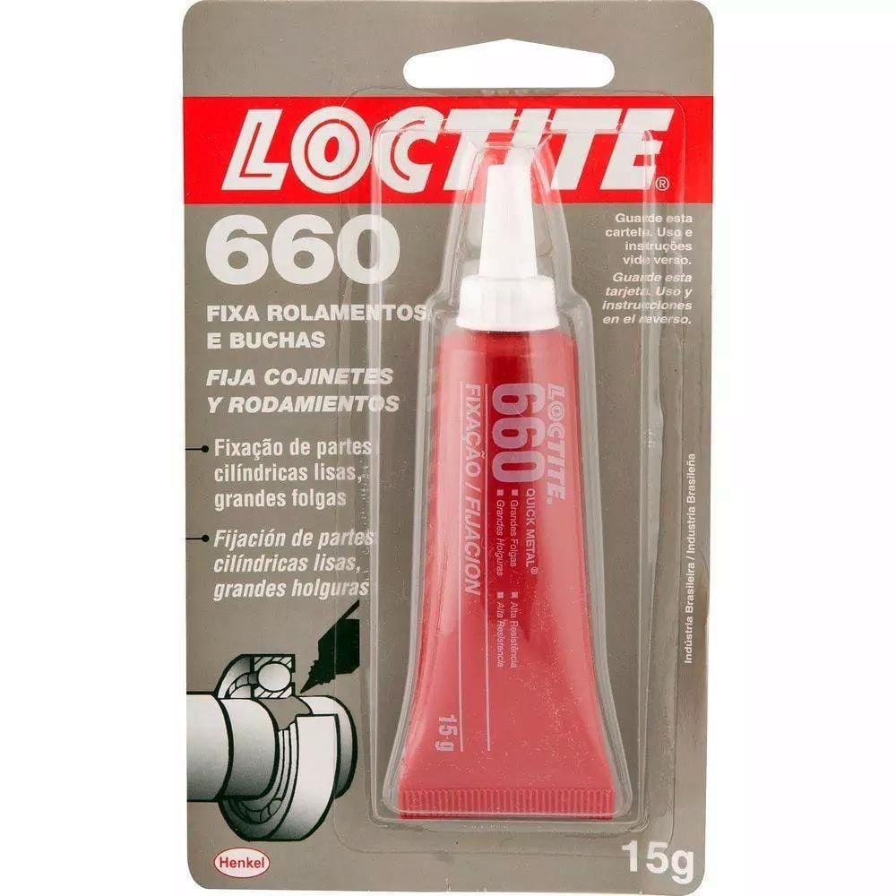 Fixa Rolamentos E Buchas Loctite 660 15Gr