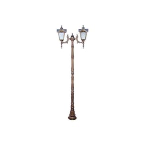 Poste Colonial Madri para Jardim Alumínio 02 Luminária 1,71m