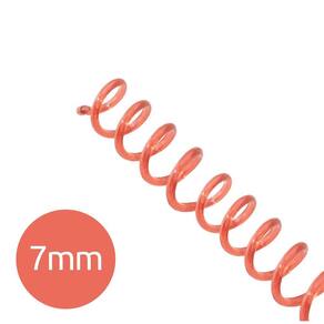 Espiral para Encadernação Vermelho Transparente 7mm 25 Folhas 100 und