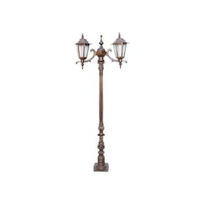 Poste Verona Mini para Jardim de Alumínio 02 Luminária 1,42m