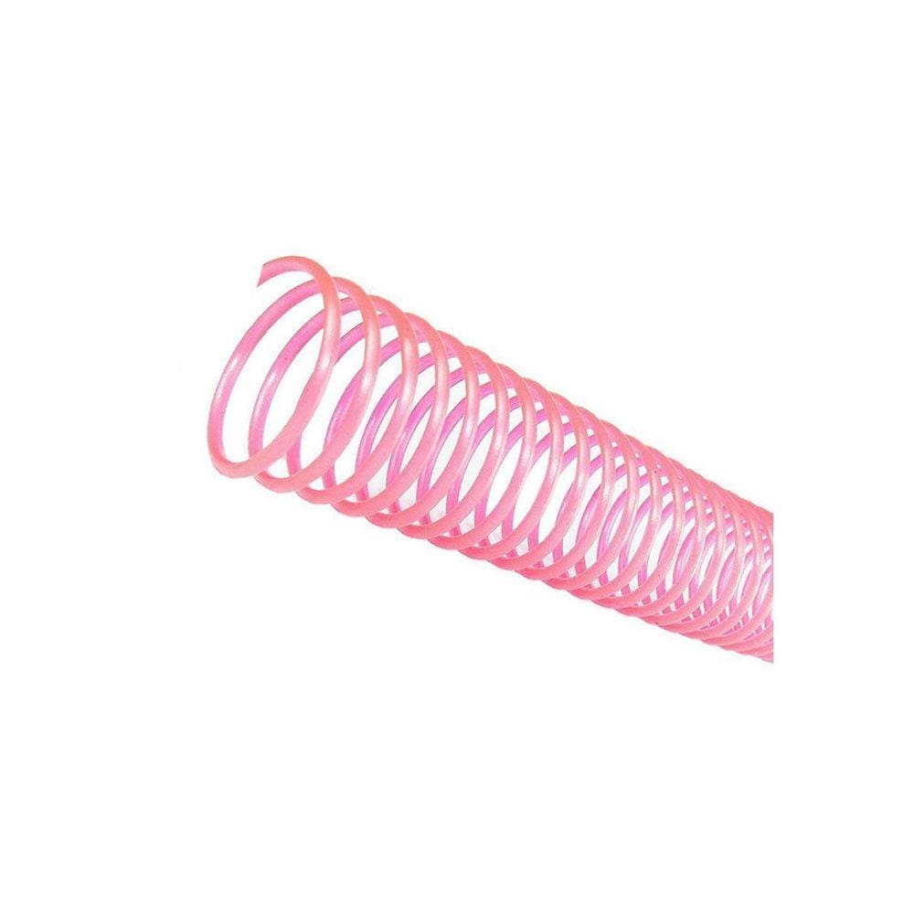 Espirais para Encadernação Rosa Transparente 7mm 25 Folhas 100 und