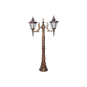 Poste Chinês para Jardim de Alumínio 02 Luminárias 1,13m