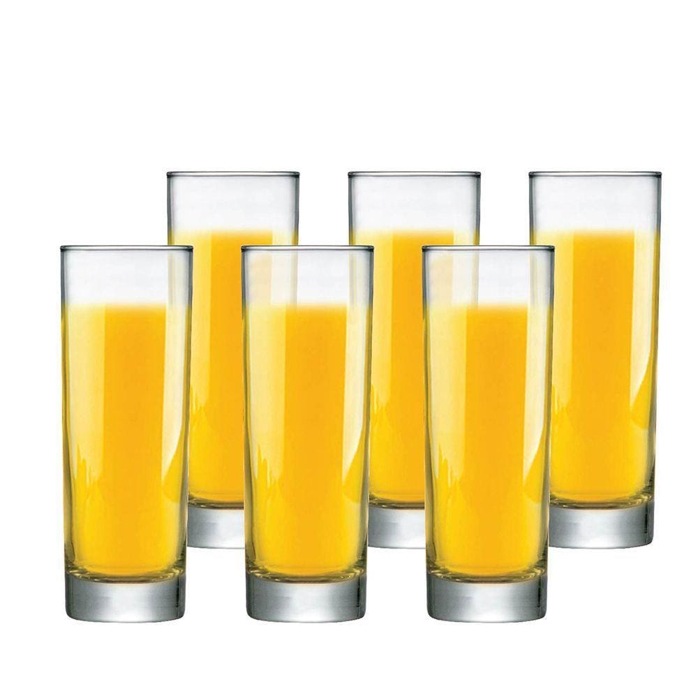 Jogo Copos Água Suco Multiuso Vidro 255ml 6 Pcs