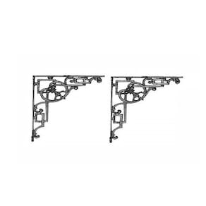 Kit 02 Cantoneiras N08 Em Ferro Fundido - Cor Preto em Hera