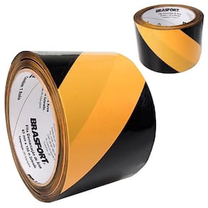 Fita Zebrada para Demarcação de Área 65 MM Rolo com 150 Metros BRASFORT