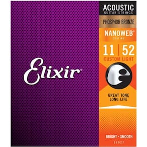 Encordoamento Violao Elixir 011 Custom Light Phosphor Bronze Aço