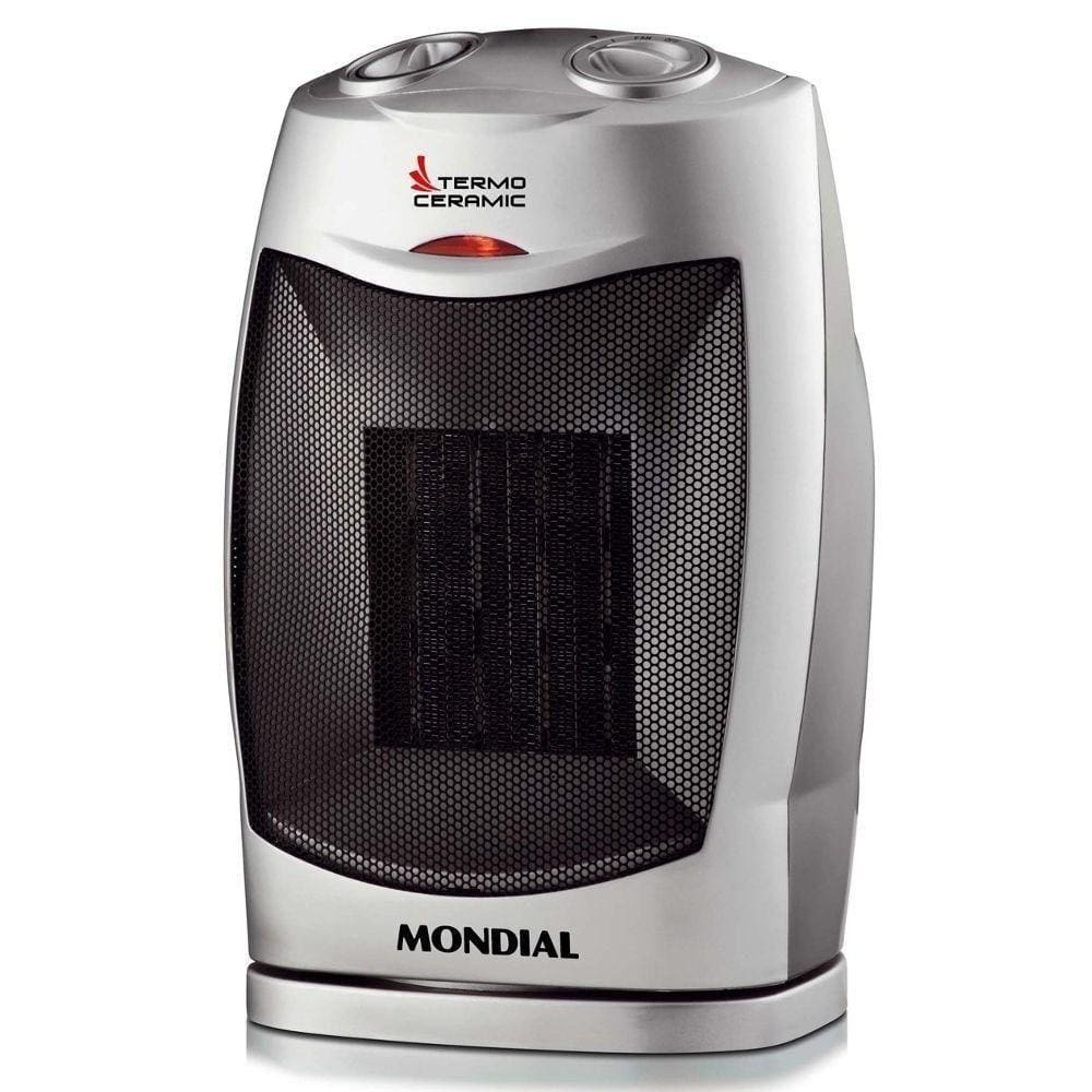 Aquecedor Mondial Termo Cerâmico A-05 com 2 Níveis de Potência 1500W Prata 220V
